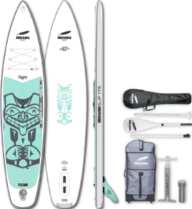 INDIANA 116 Touring LITE Pack Premium with 3-Piece Carbon Paddle (white)