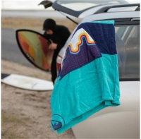 WAVE HAWAII Cotton Velours Poncho Bluebow