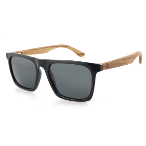 WAVE HAWAII Sunglasses Tobo, Glossy black PC + Zebra Wood
