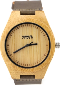 WAVE HAWAII Armbanduhr/ Watch Men, carbonized bamboo