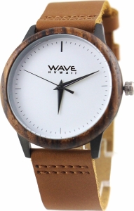 WAVE HAWAII Armbanduhr/ Watch Women, zebra wood + black...