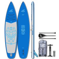 INDIANA 120 Family Pack blue with 3-Piece 30%-Carbon-Fiberglass-Composite Paddle